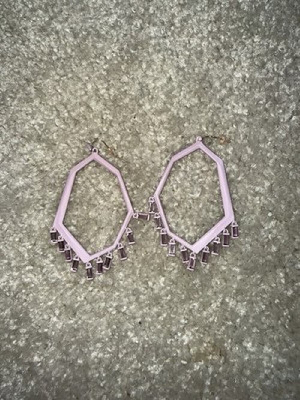 Kendra Scott Thomas Drop Earrings in Lilac Purple Dangle Stone